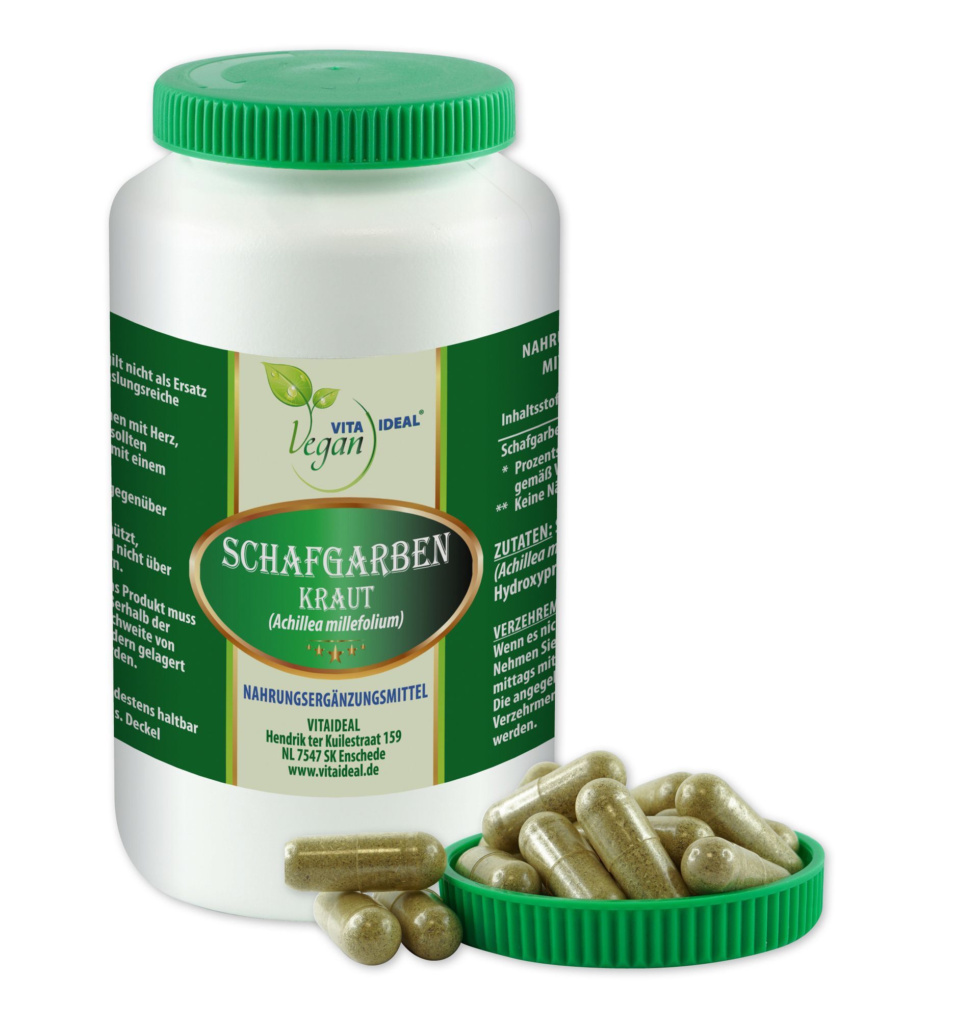 VITA IDEAL Vegan® Schafgarben Kraut Kapseln - Achillea millefolium - Schafgarbenkraut -