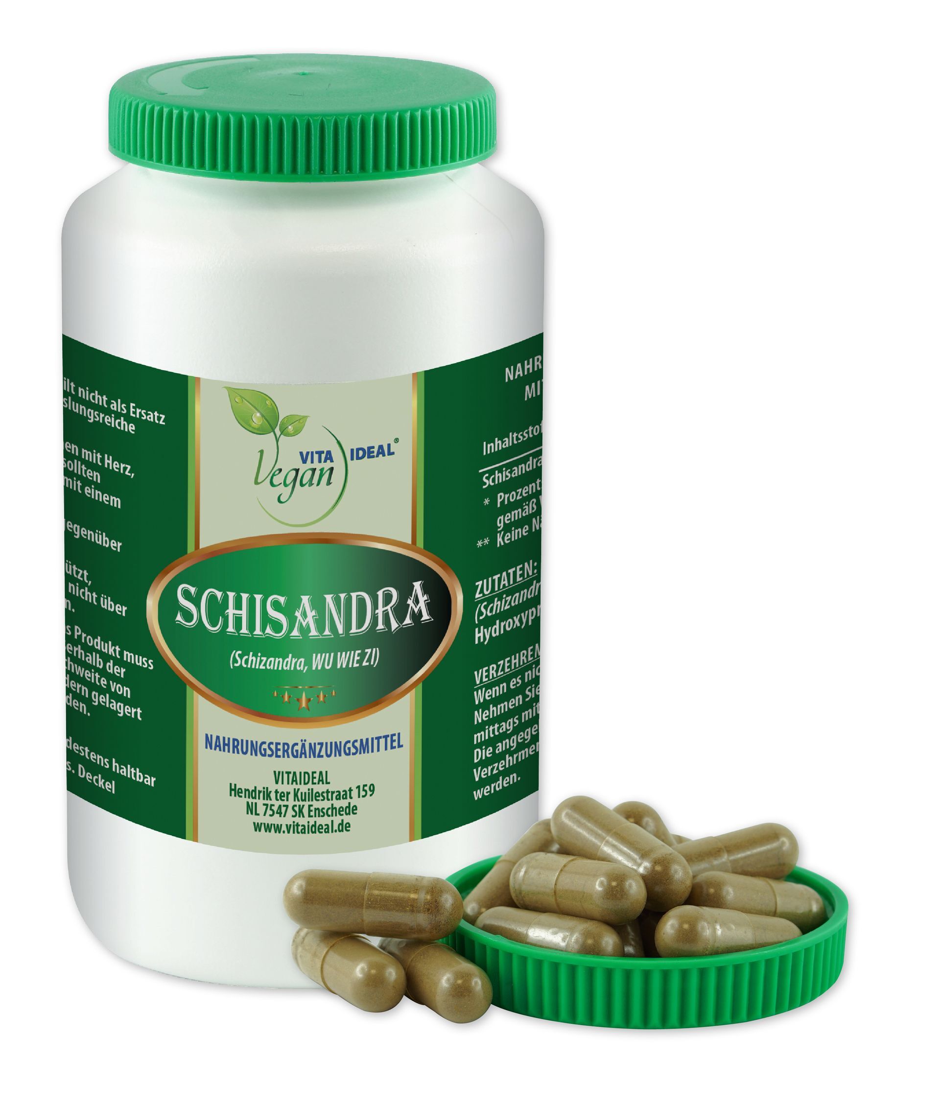 VITA IDEAL Vegan® Schisandra Früchte Kapseln - Schizandra Wu Wie Zi - Schisandrabeeren - Schizandra -