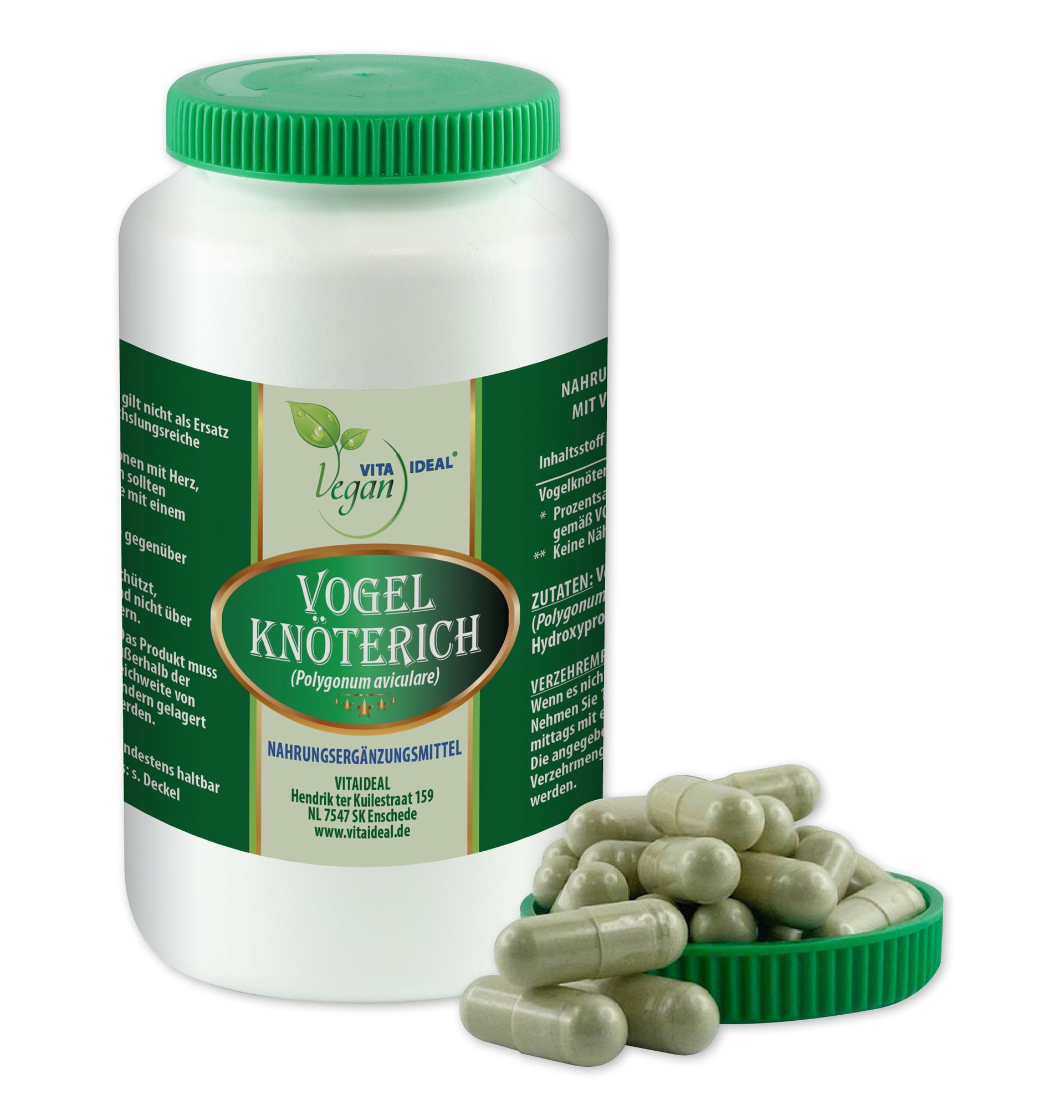 VITA IDEAL Vegan® Vogelknöterich Kraut Kapseln - Polygonum aviculare - Vogelknötterichkraut -