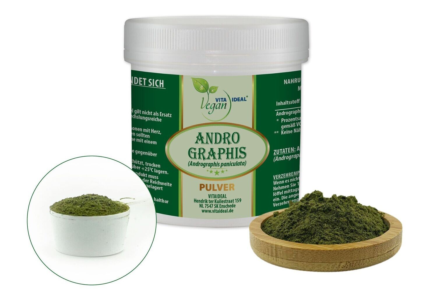 VITA IDEAL Vegan® Andrographis Pulver - Chiretta Kraut - Chirettakraut -
