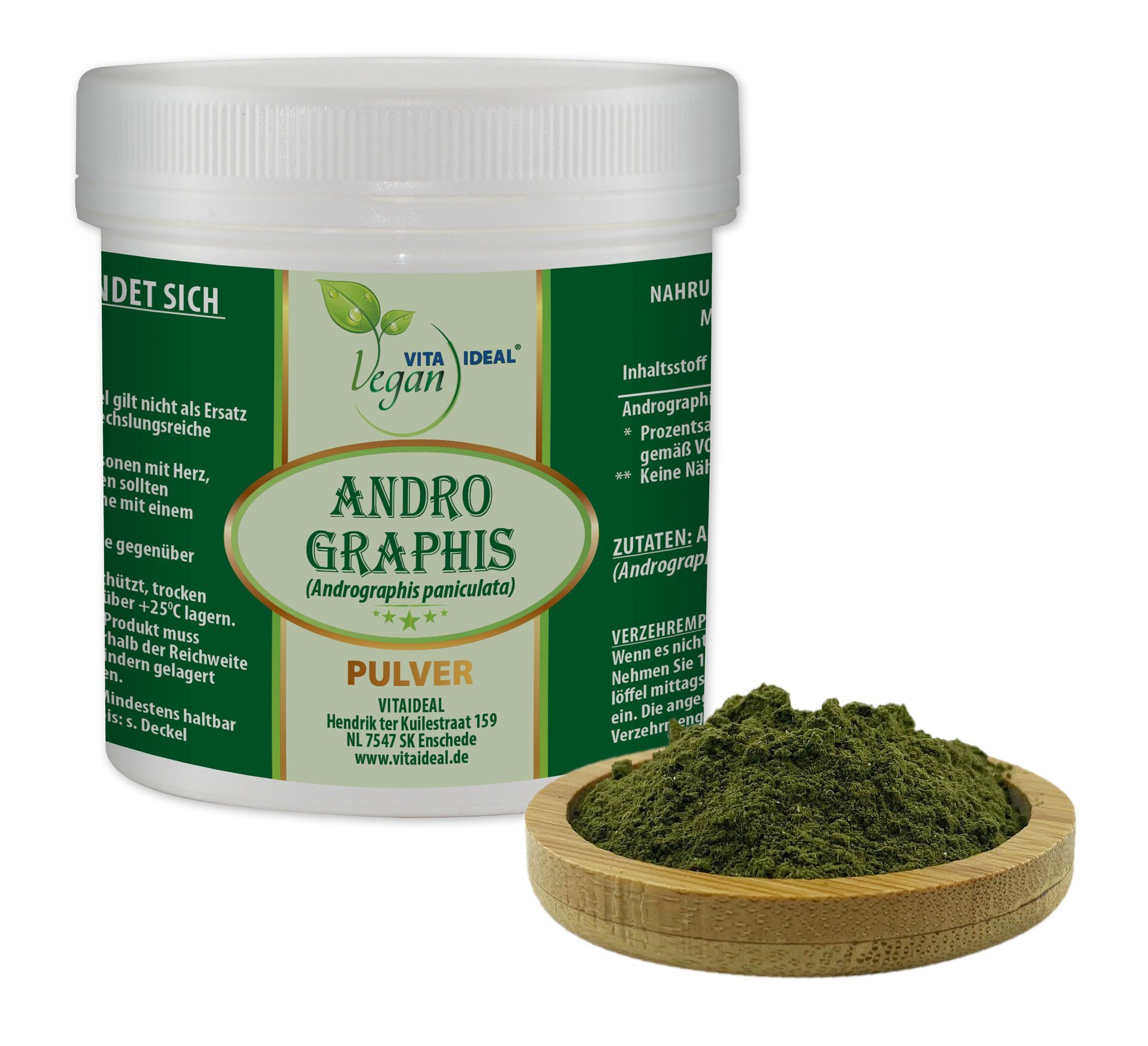 VITA IDEAL Vegan® Andrographis Pulver - Chiretta Kraut - Chirettakraut -