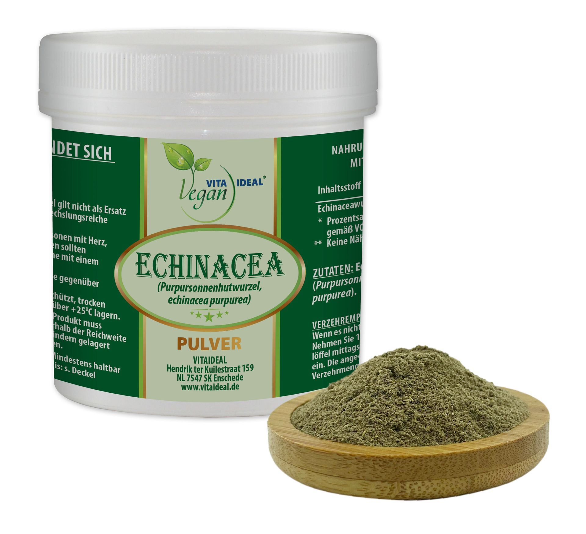 VITA IDEAL Vegan® Echinacea Wurzel Pulver - Purpursonnenhutwurzel - Echinaceawurzel -