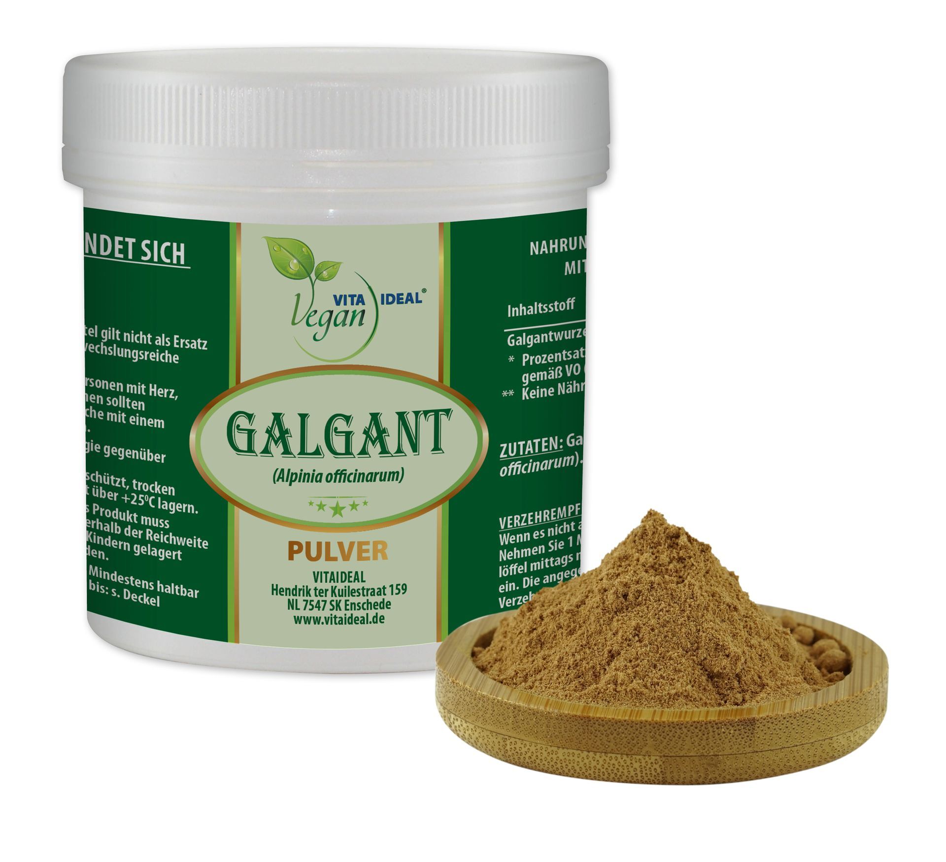 VITA IDEAL Vegan® Galgant Wurzel Pulver - Alpina officinarum - Galgantwurzel -