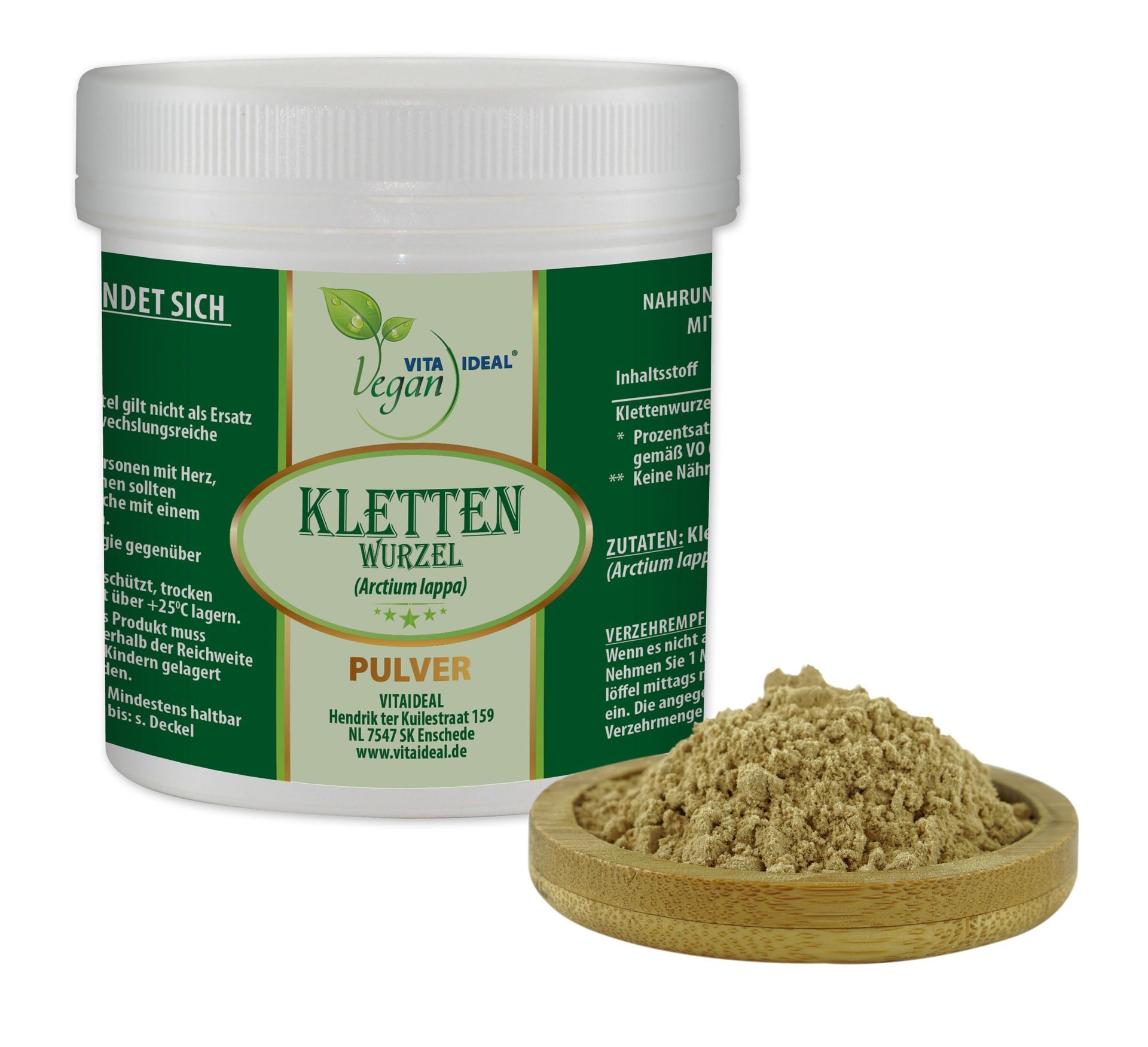VITA IDEAL Vegan® Kletten Wurzel Pulver - Arctium lappa - Klettenwurzel -