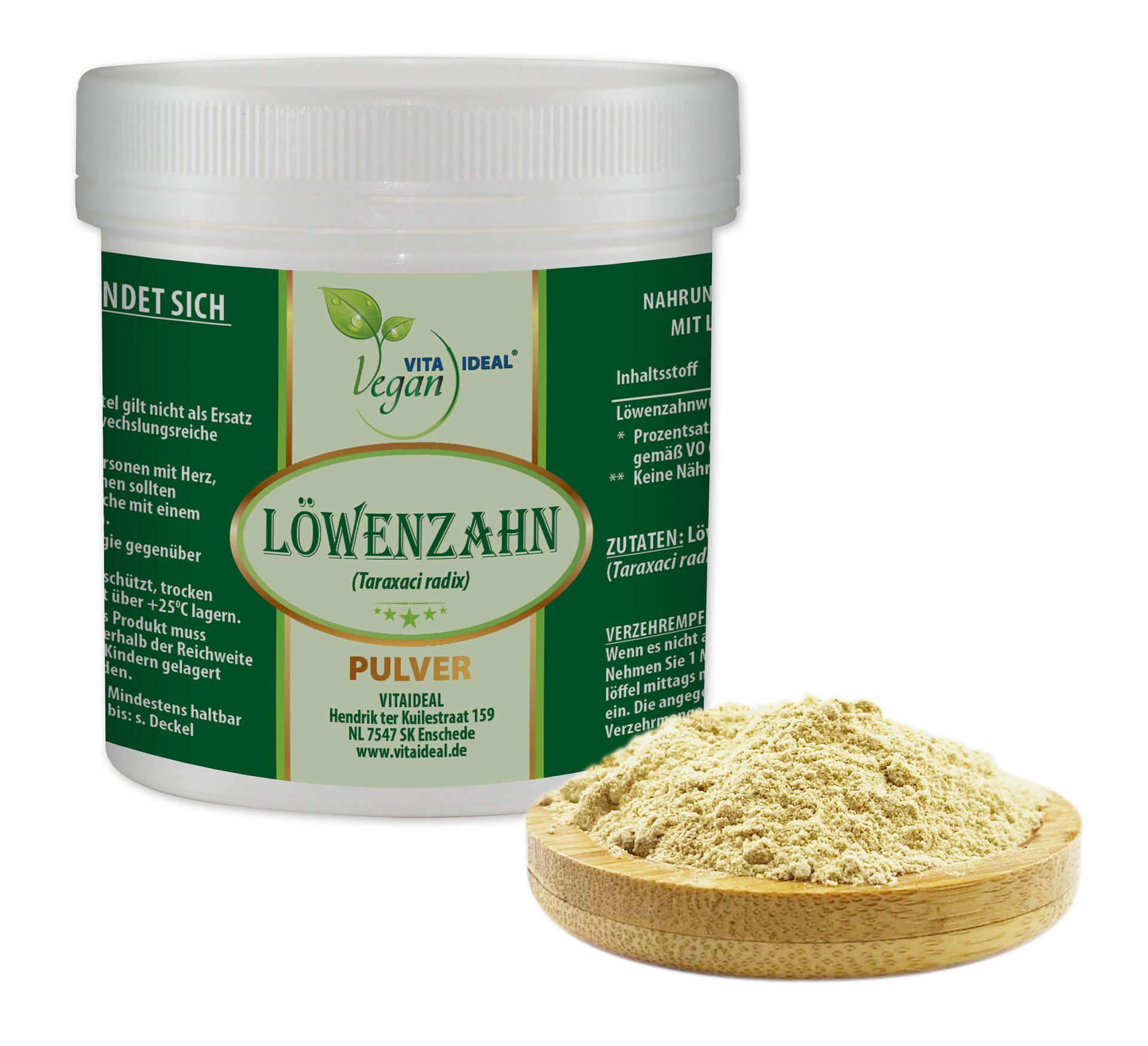 VITA IDEAL Vegan® Löwenzahn Wurzel Pulver - Taraxacum -Löwenzahnwurzel -