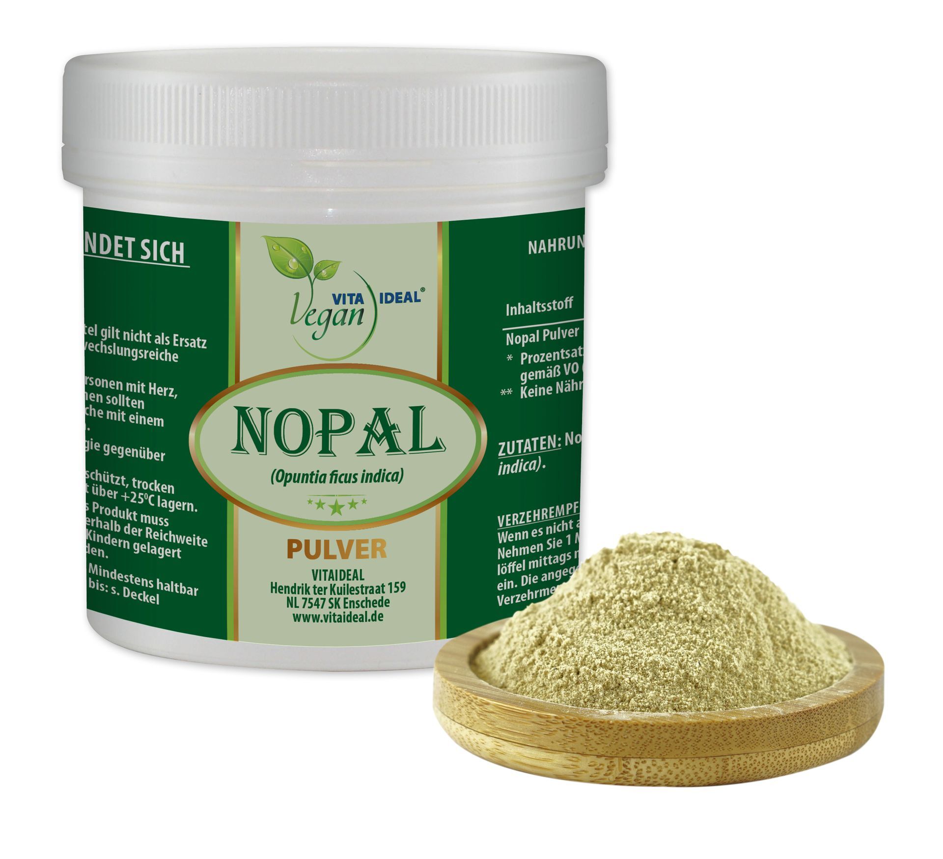 VITA IDEAL Vegan® Nopal Pulver - Ficus indica - Kaktus Cactaceae -Feigenkaktus -
