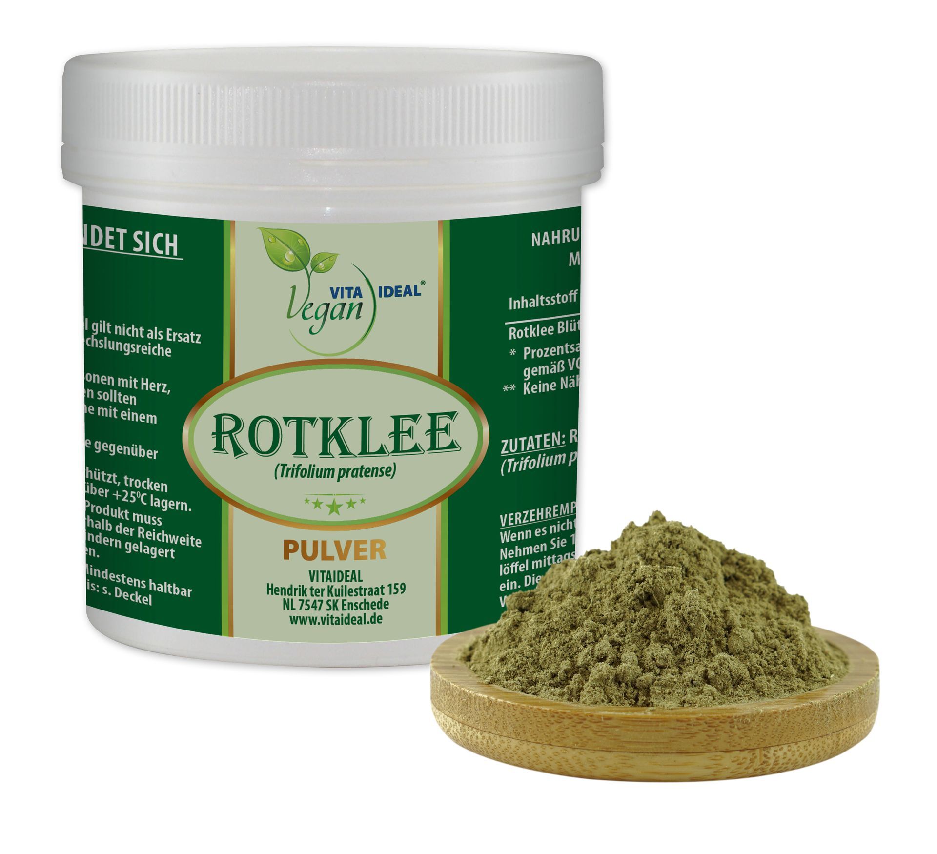 VITA IDEAL Vegan® Rotklee Blüten Pulver - Trifolium pratense - Rotkleeblüten -