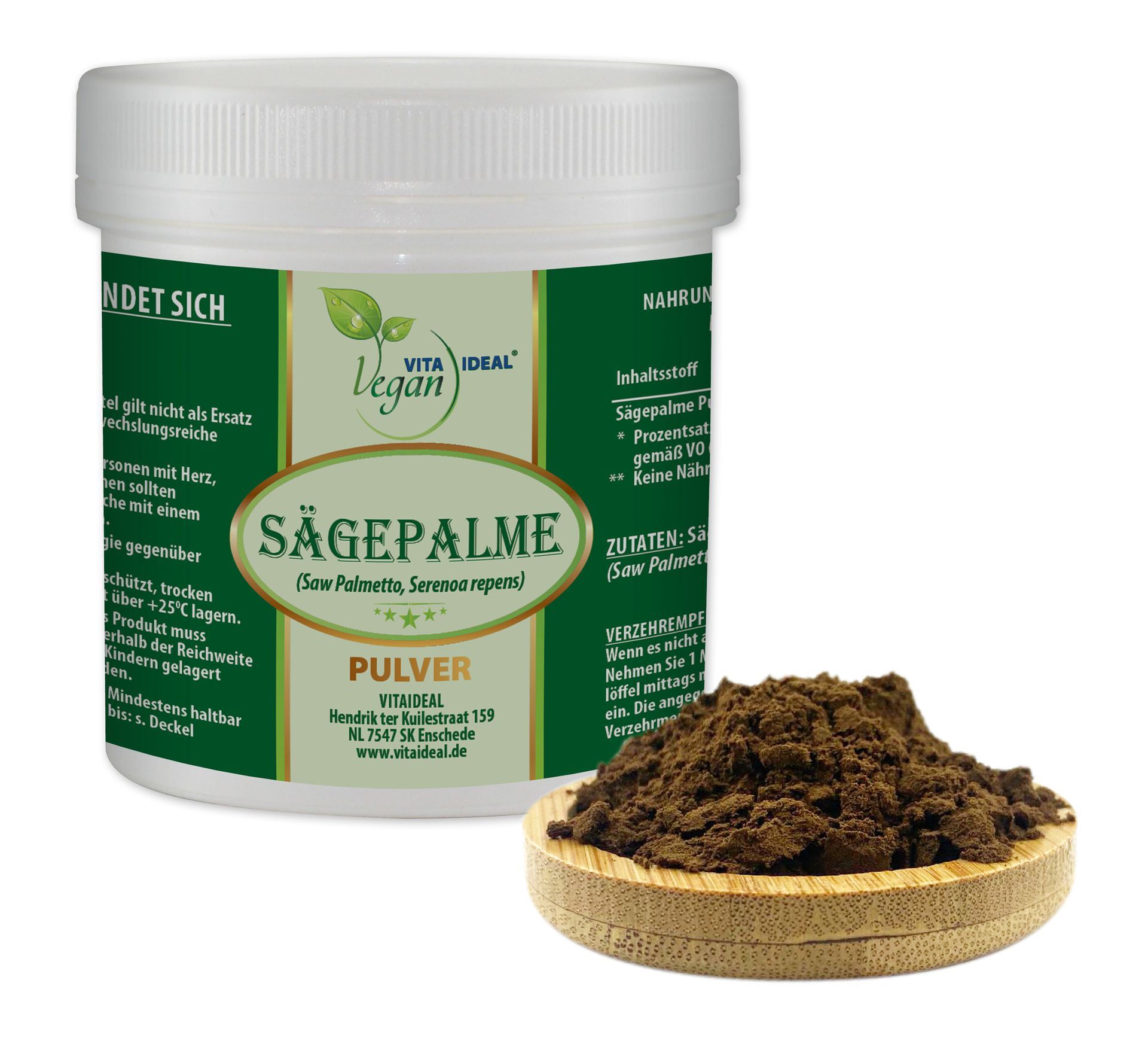 VITA IDEAL Vegan® Säge Palme Pulver - Saw Palmetto - Sägepalme -
