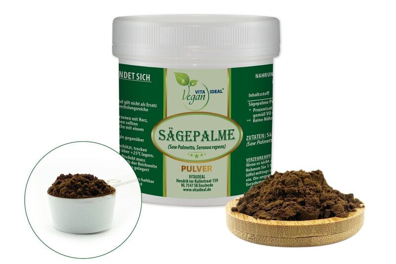 VITA IDEAL Vegan® Säge Palme Pulver - Saw Palmetto - Sägepalme -