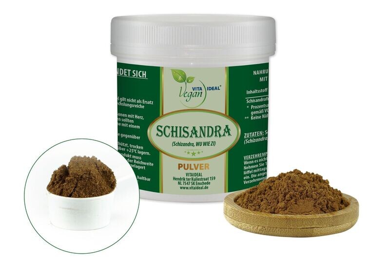 VITA IDEAL VEGAN® Schisandra Beeren Pulver - WU WIE ZI - Schizandra - Schisandrabeeren -