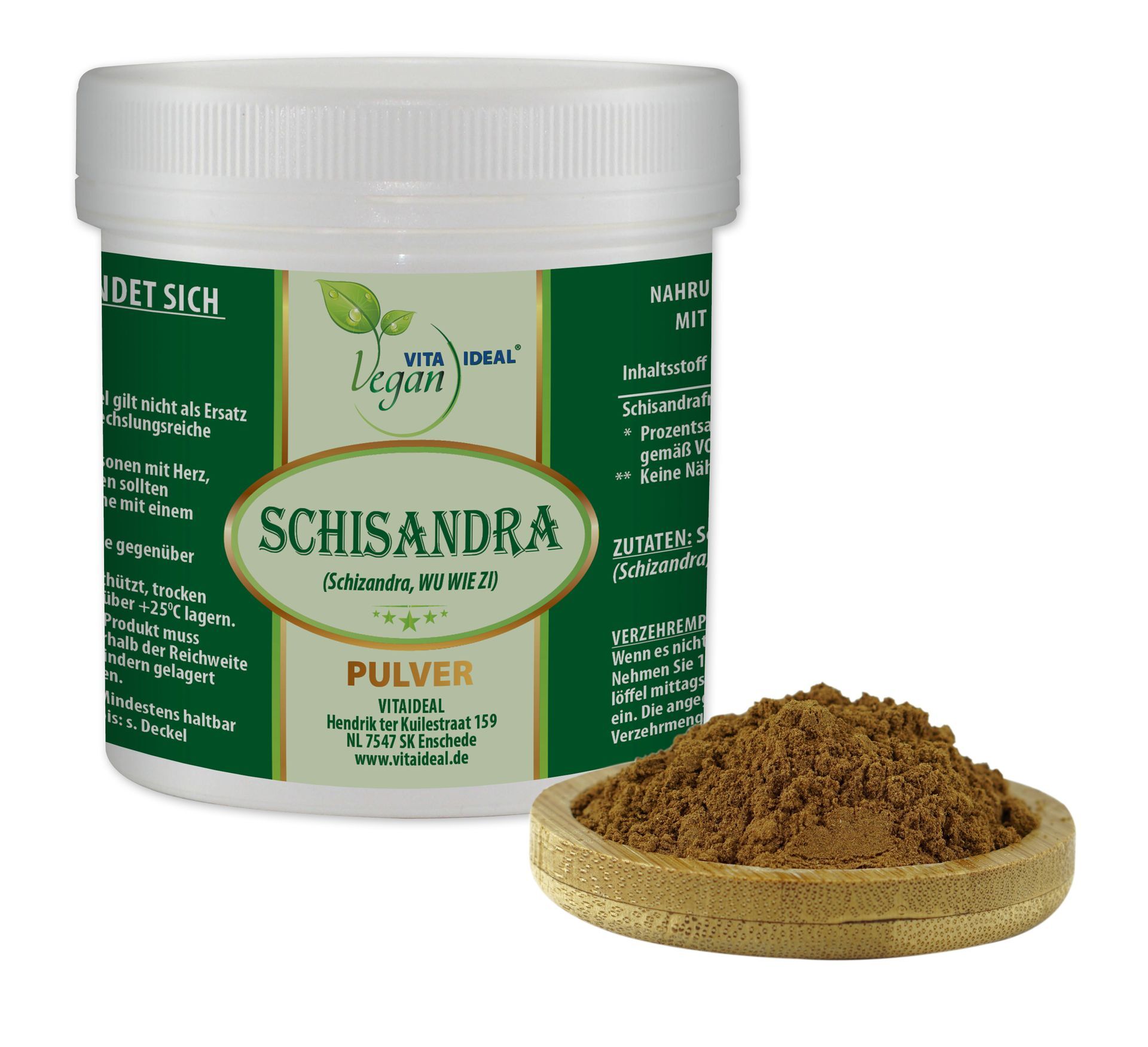 VITA IDEAL VEGAN® Schisandra Beeren Pulver - WU WIE ZI - Schizandra - Schisandrabeeren -