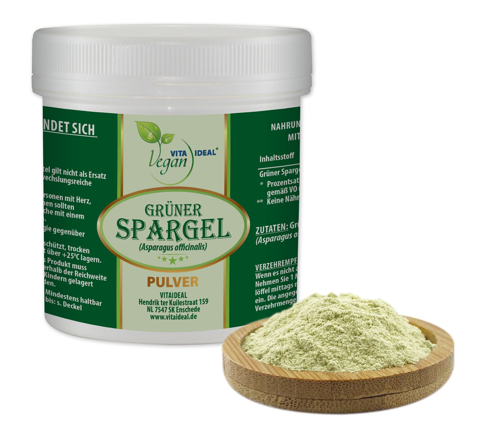 VITA IDEAL Vegan® Spargel Grün Pulver - Asparagus officinalis -