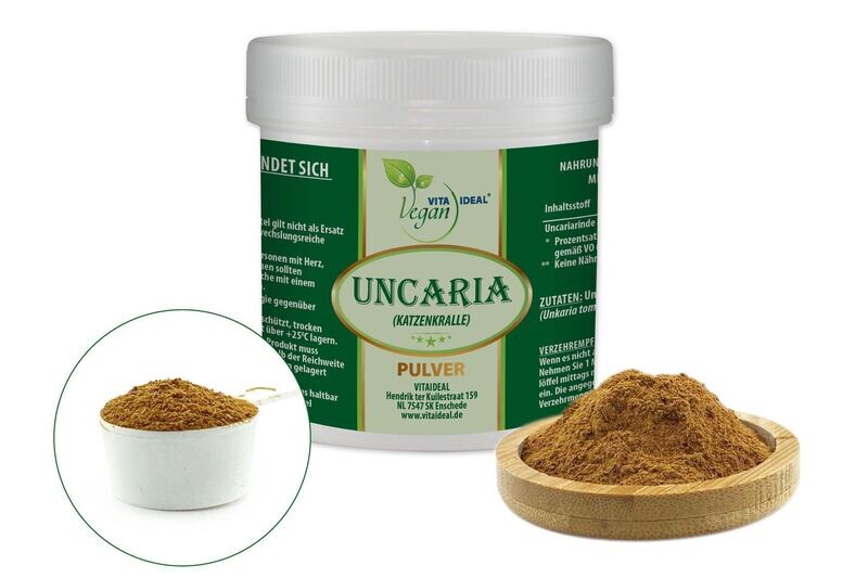 VITA IDEAL Vegan® Uncaria Rinde Pulver - Unkaria tometosa - Katzenkralle -