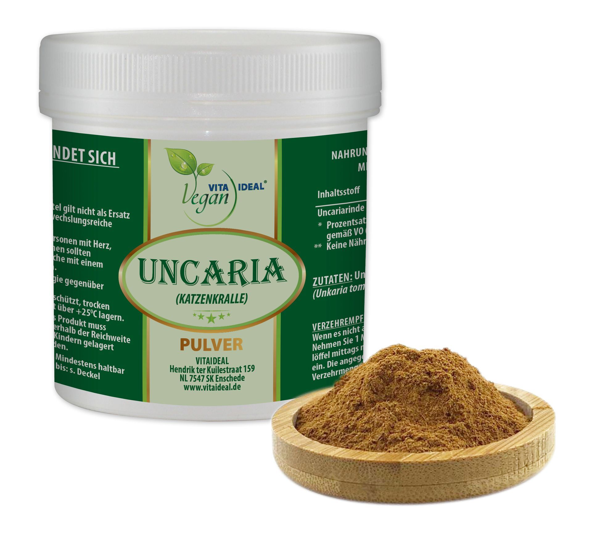 VITA IDEAL Vegan® Uncaria Rinde Pulver - Unkaria tometosa - Katzenkralle -