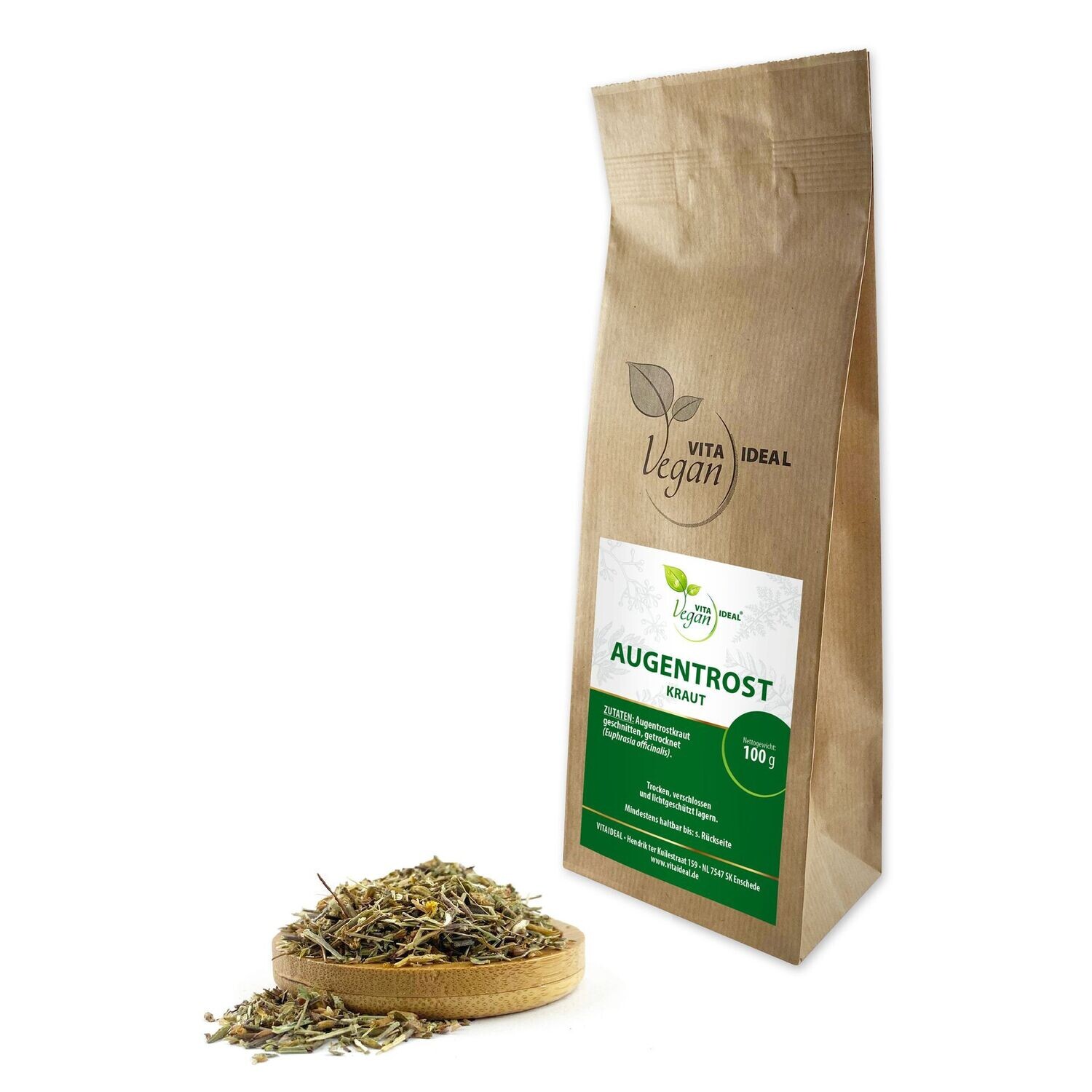VITA IDEAL Vegan® Augentrost Kraut geschnitten - Euphrasia officinalis - Augentrostkraut -, Menge: 100g