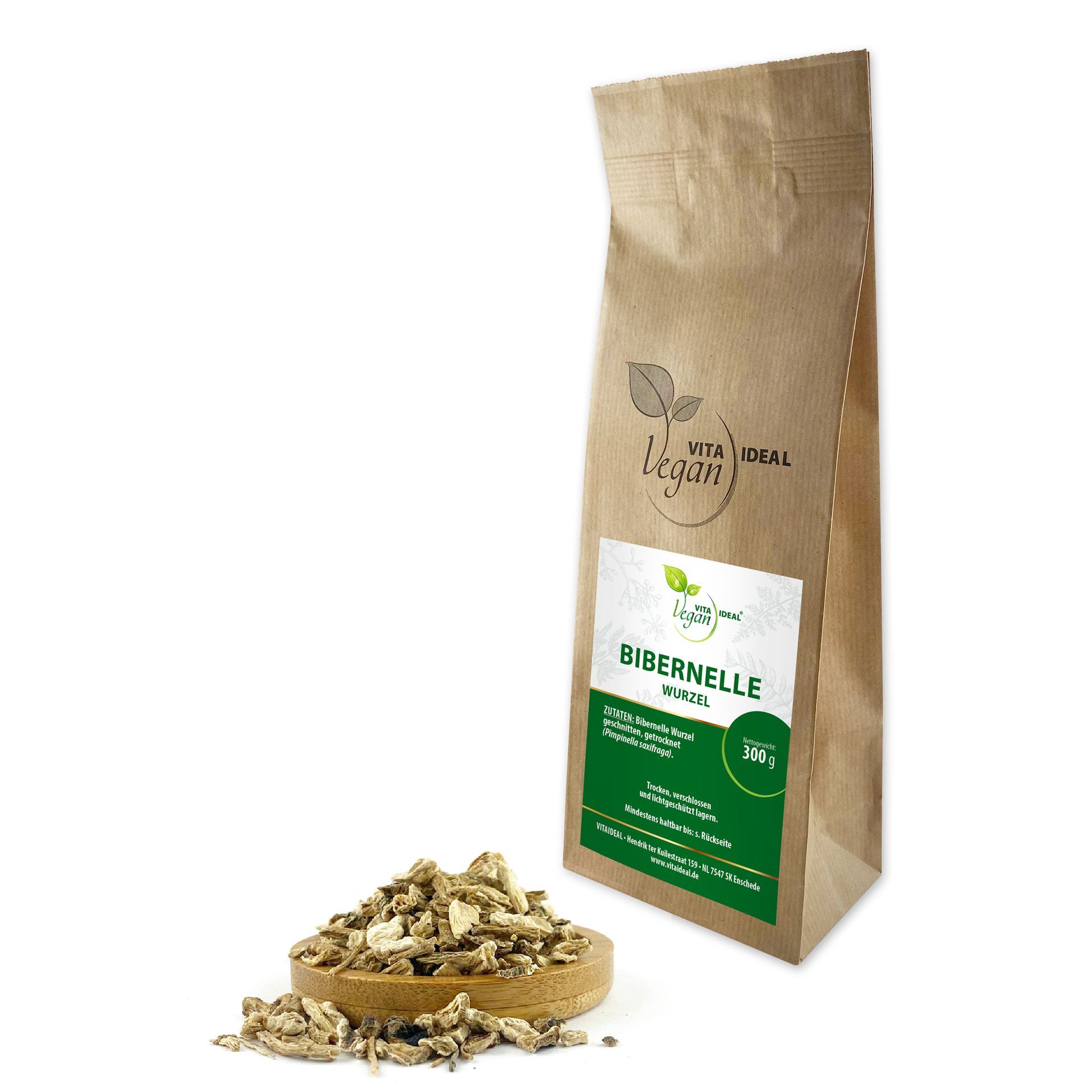 VITA IDEAL Vegan® Bibernelle Wurzel geschnitten - Pimpinella saxifraga - Bibernellwurzel -