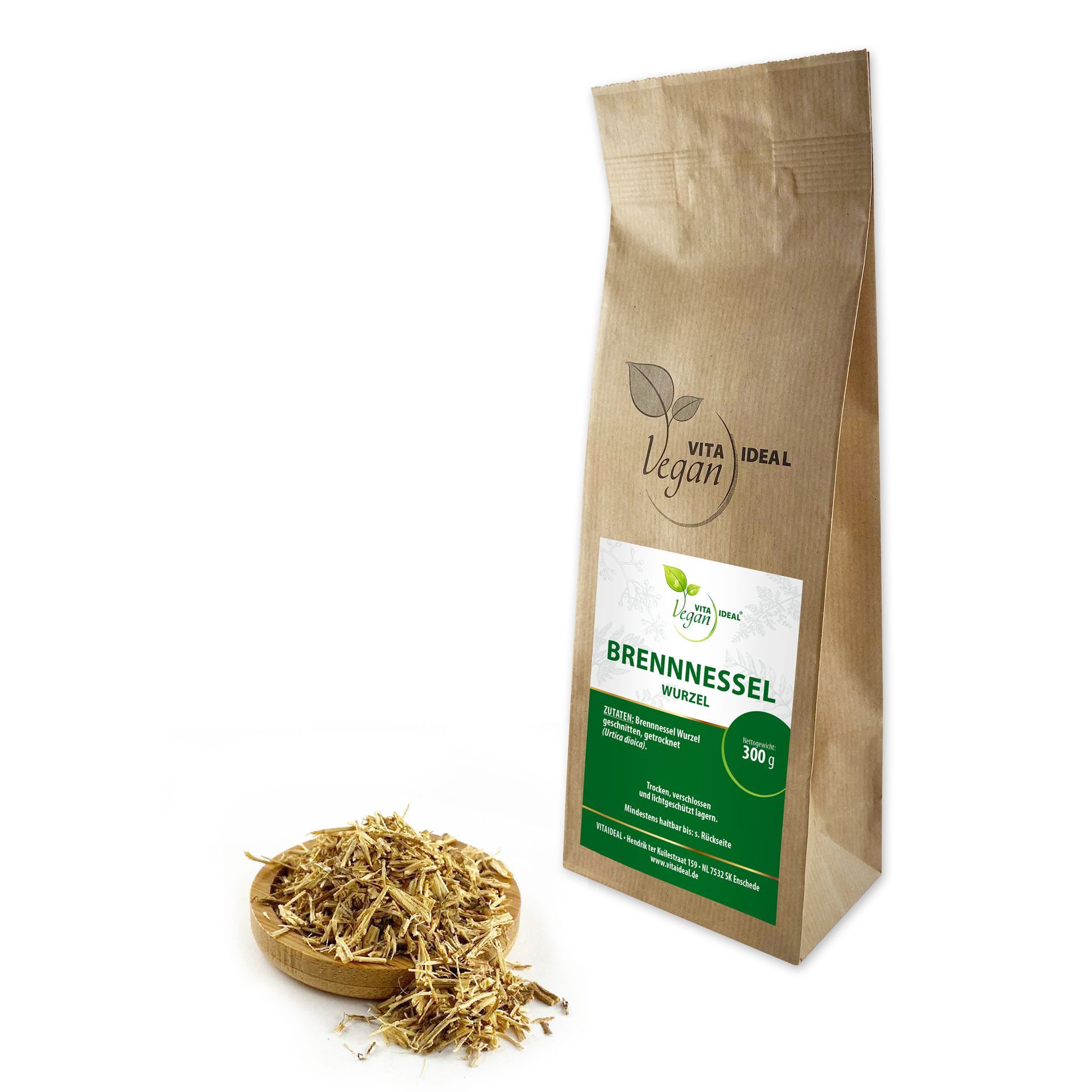 VITA IDEAL Vegan® Brennnessel Wurzel geschnitten - Urtica dioica - Brennessel - Brennnesselwurzel -