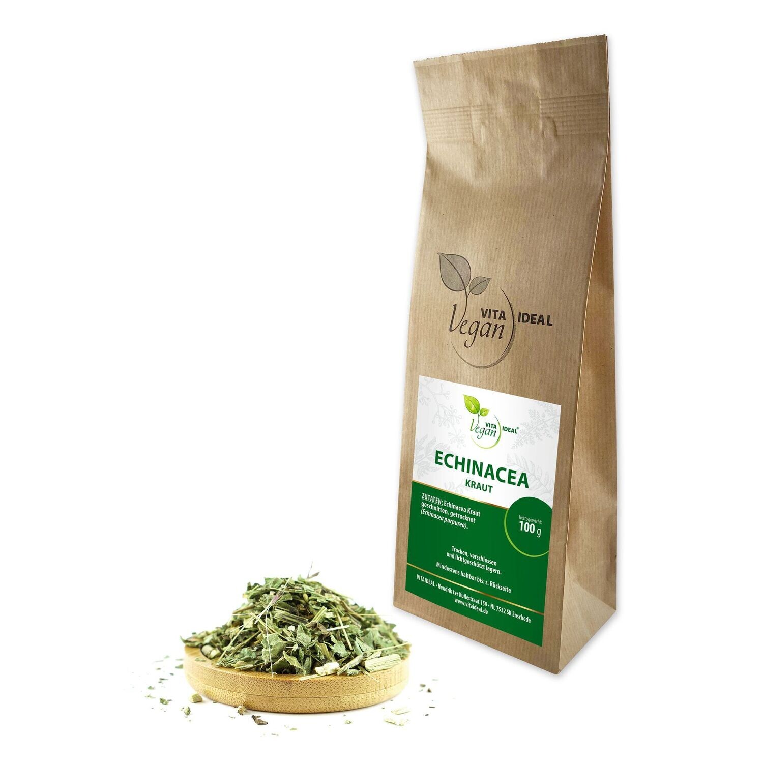 VITA IDEAL Vegan® Echinacea Kraut geschnitten - Sonnenhut purpurea - Echinaceakraut -, Menge: 100g