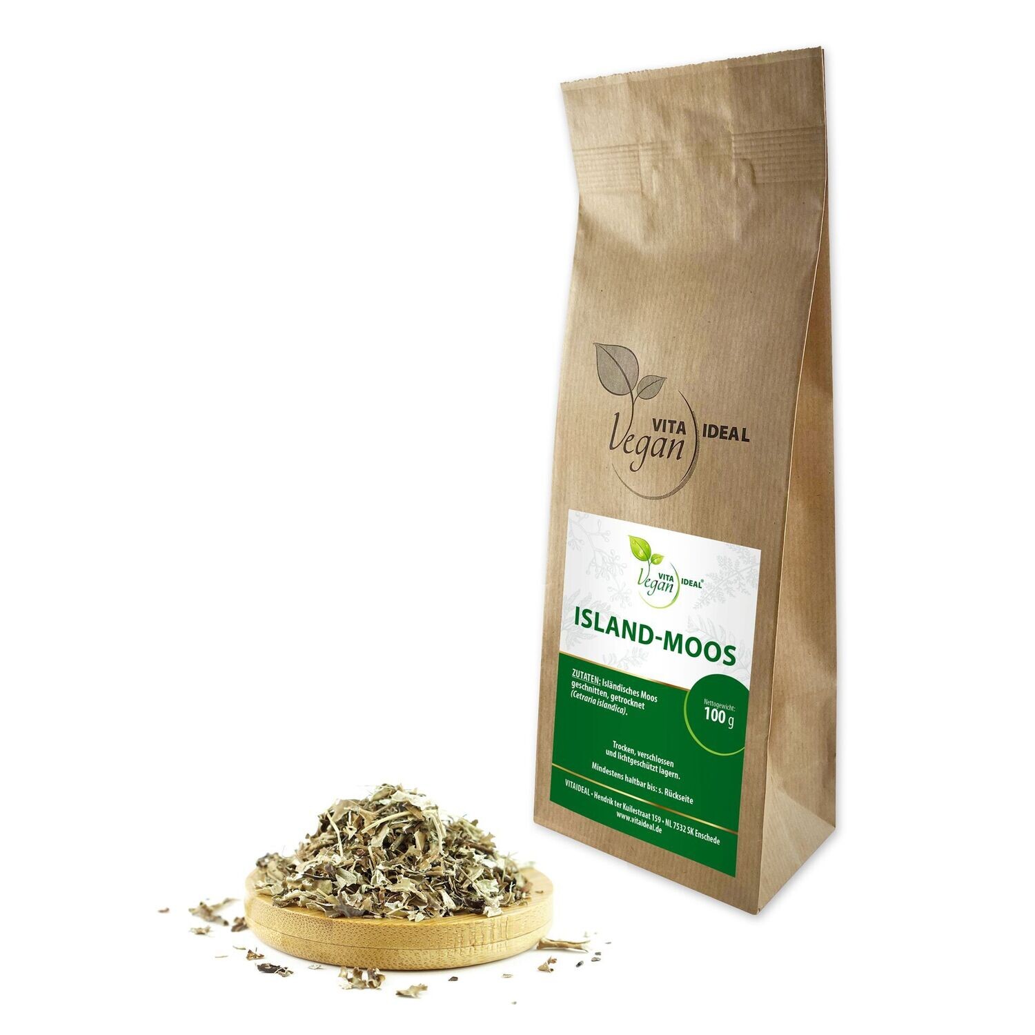 VITA IDEAL Vegan® Island Moos geschnitten - Centraria Islandica -  Isländischmoos -, Menge: 100g