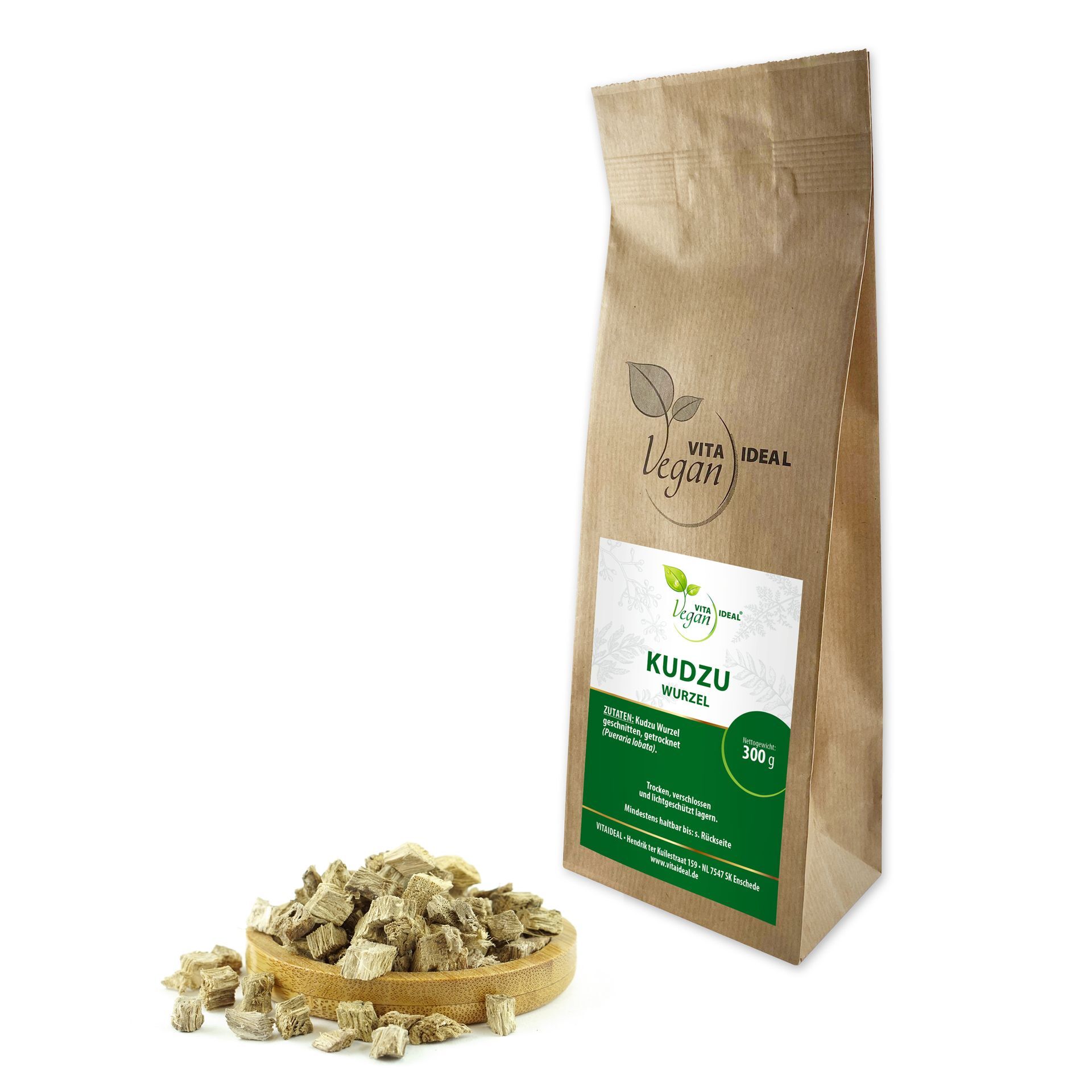 VITA IDEAL Vegan® Kudzu Wurzel geschnitten - Pueraria lobata - Kudzuwurzel -