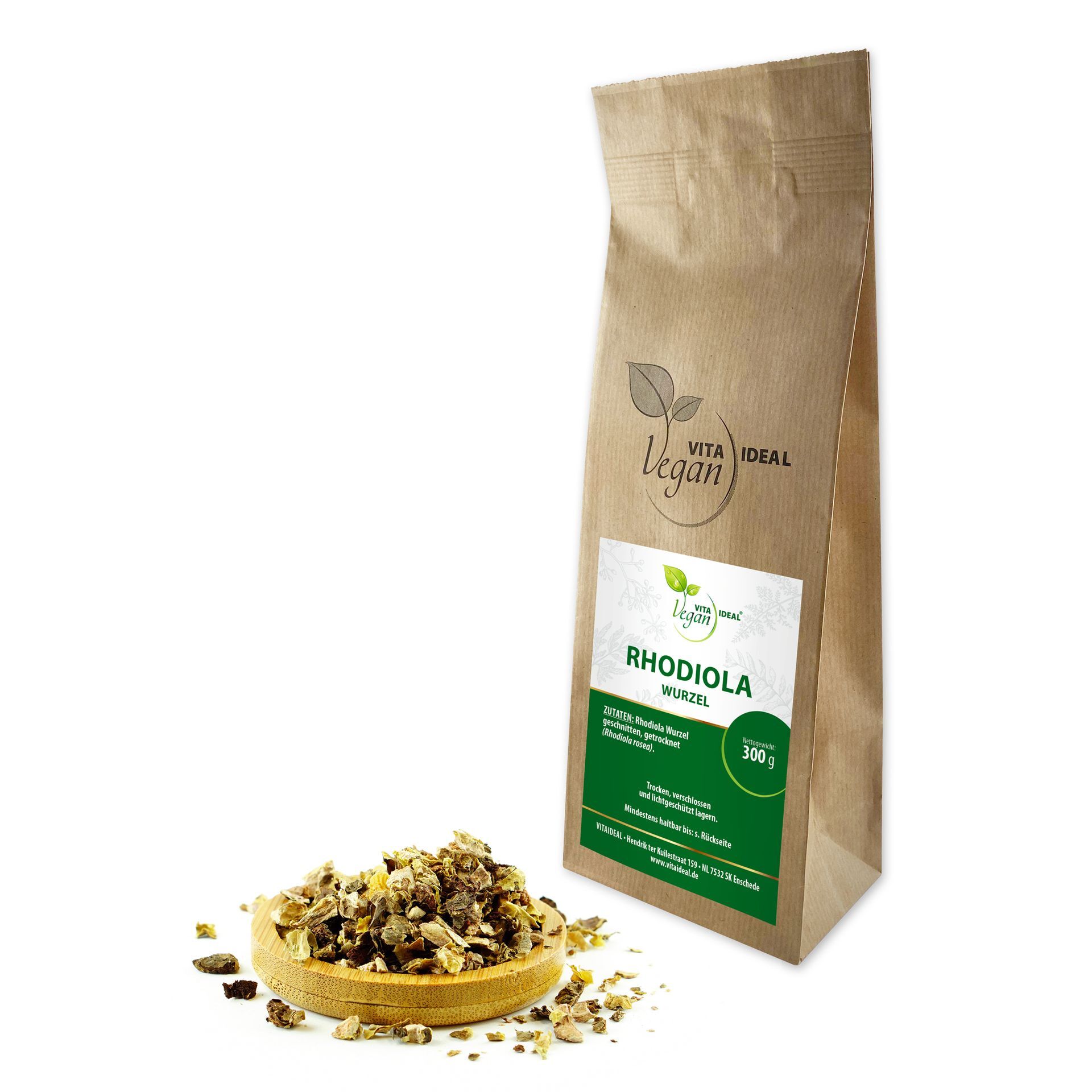 VITA IDEAL Vegan® Rosenwurz Wurzel geschnitten - Rhodiola rosea - Rosenwurzwurzel -