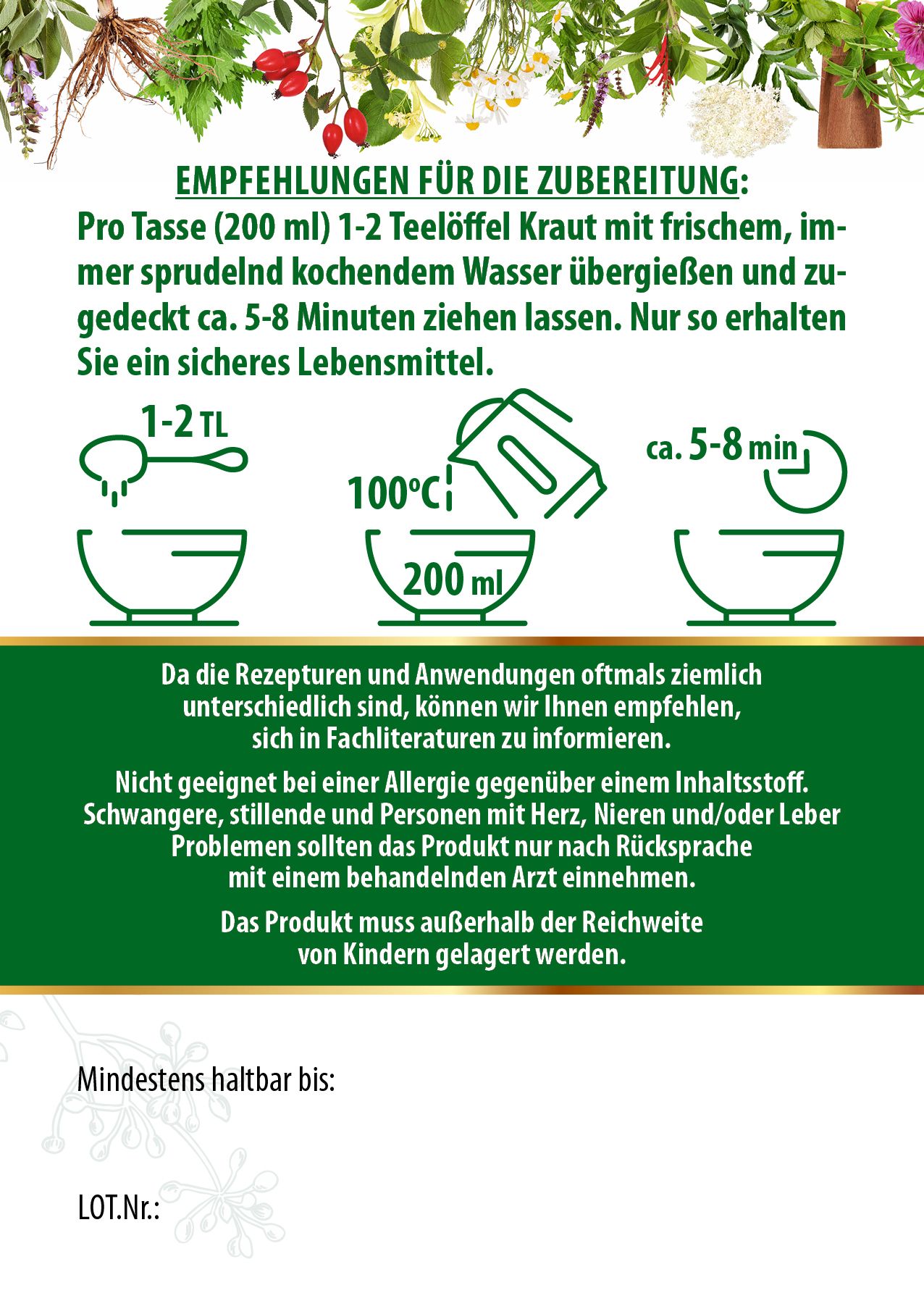 VITA IDEAL Vegan® Chiretta Kraut Geschnitten - Chirettakraut - Andrographis -