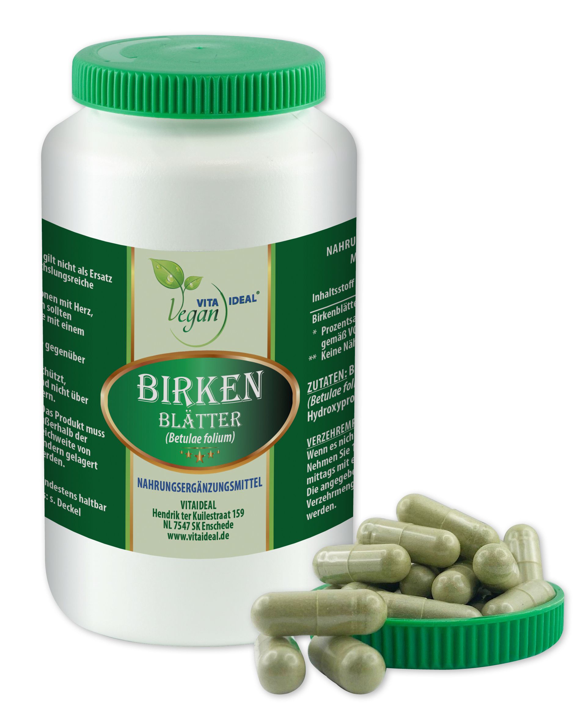 VITA IDEAL Vegan® Birken - Blätter Kapseln - Betuale folium - Birkenblätter -
