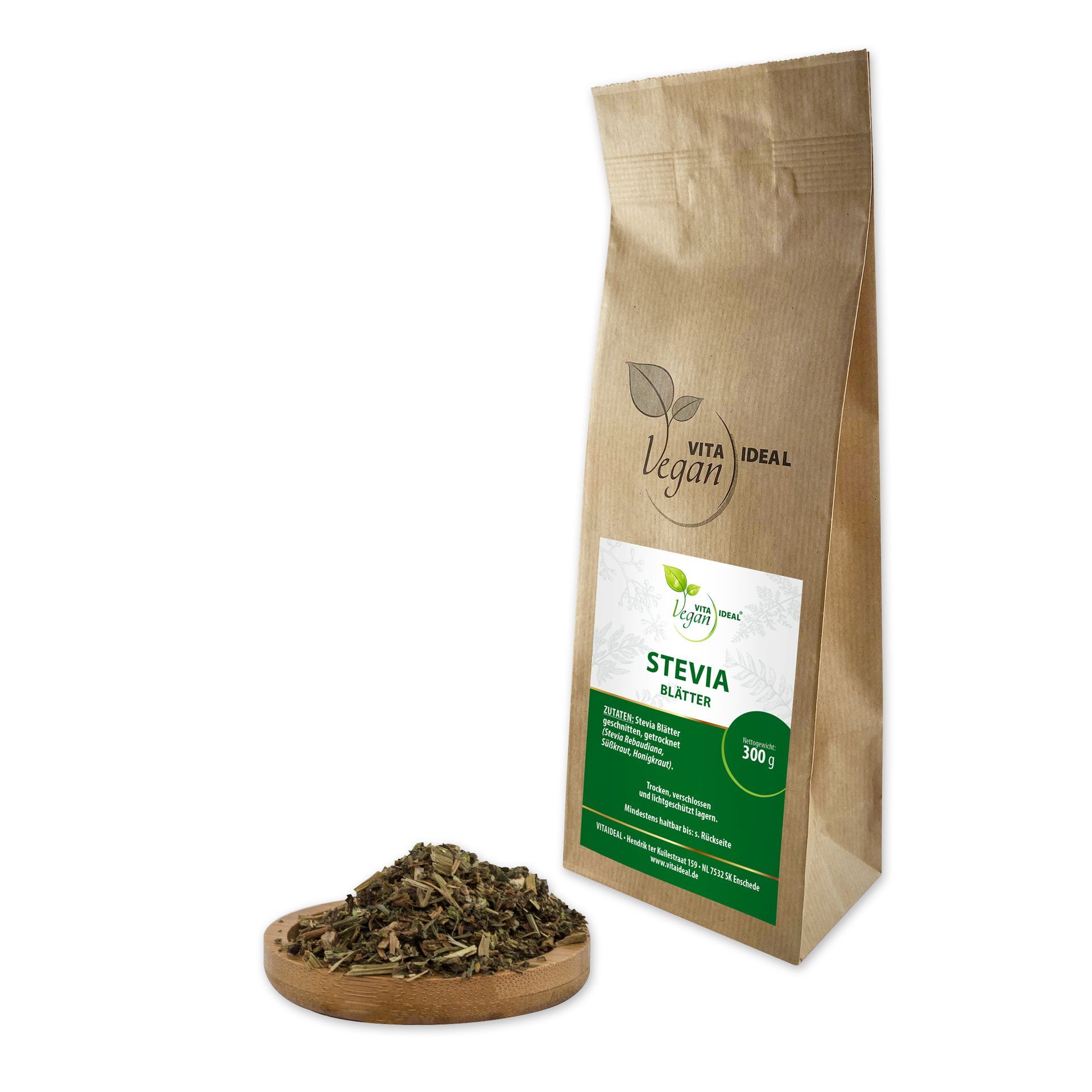 VITA IDEAL Vegan® Süßkraut Blätter geschnitten - Stevia rebaudiana - Süßkrautblätter -