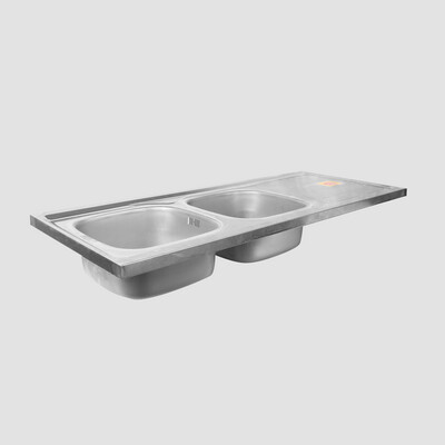 EVIER DE CUISINE EN ACIER INOXYDABLE À 2 BACS 1200 MM*500 MM