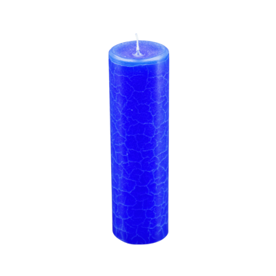 Dänische Marmorkerze | Kerze ∅ ca. 7 x 22 cm dunkelblau