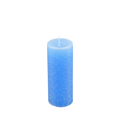 Dänische Marmorkerze | Kerze ∅ ca. 7 x 16 cm hellblau