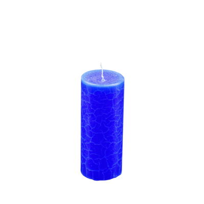 Dänische Marmorkerze | Kerze ∅ ca. 7 x 16 cm dunkelblau