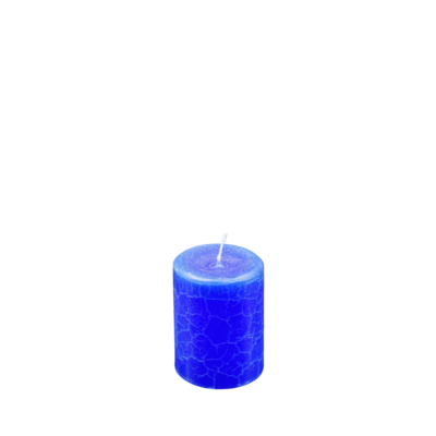 Dänische Marmorkerze | Kerze ∅ ca. 7 x 10 cm dunkelblau