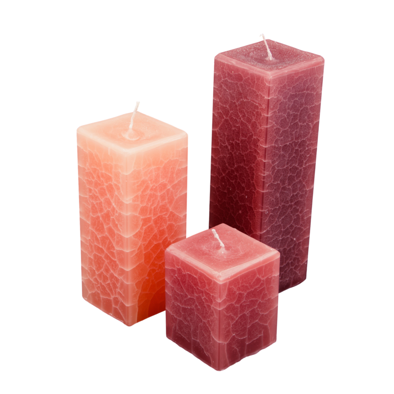 Dänische Marmorkerze 1-Docht ca. 7 cm eckig