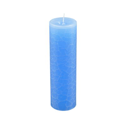 Dänische Marmorkerze | Kerze ∅ ca. 7 x 22 cm hellblau