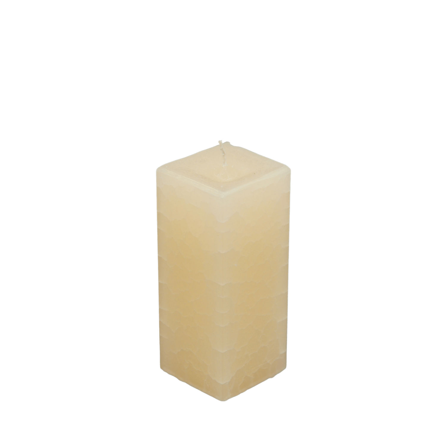 Dänische Marmorkerze | Kerze eckig ca. 7 x 16 cm champagner