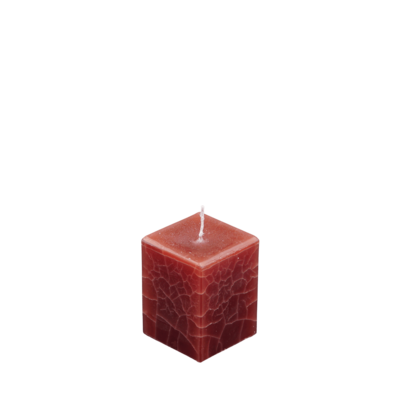Dänische Marmorkerze | Kerze eckig ca. 7 x 10 cm bordeaux