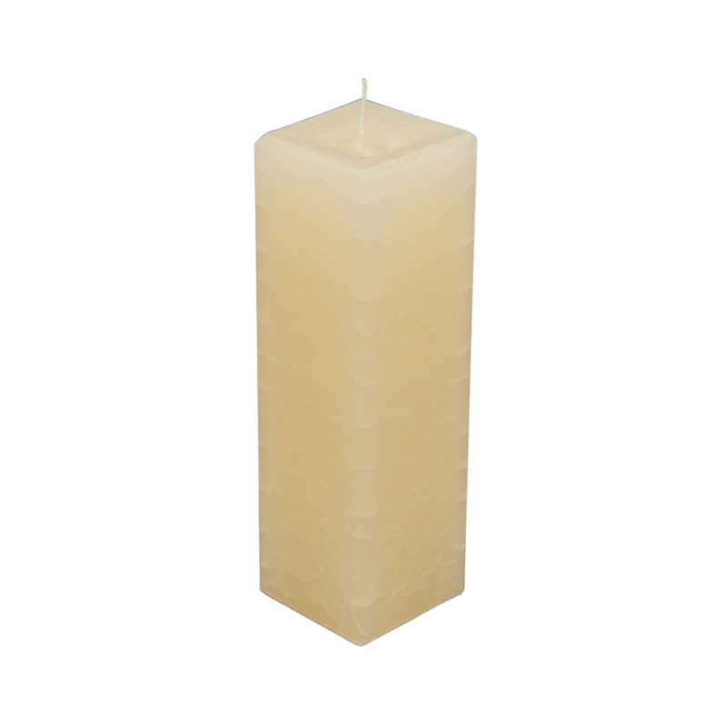 Dänische Marmorkerze | Kerze eckig ca. 7 x 22 cm champagner
