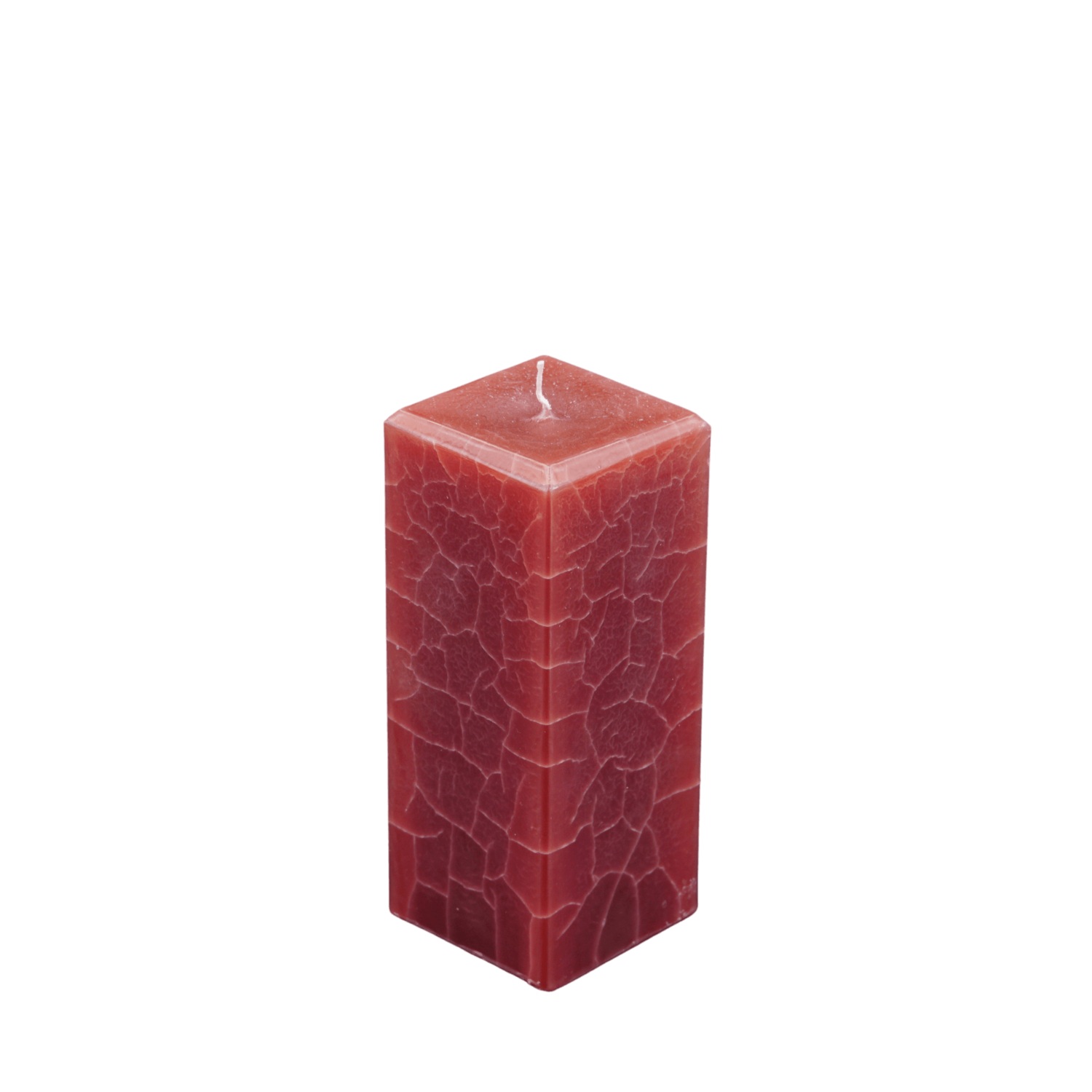 Dänische Marmorkerze | Kerze eckig ca. 7 x 16 cm bordeaux