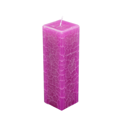 Dänische Marmorkerze | Kerze eckig ca. 7 x 22 cm violett