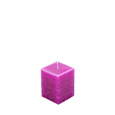 Dänische Marmorkerze | Kerze eckig ca. 7 x 10 cm violett