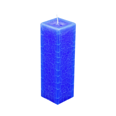 Dänische Marmorkerze | Kerze eckig ca. 7 x 22 cm dunkelblau