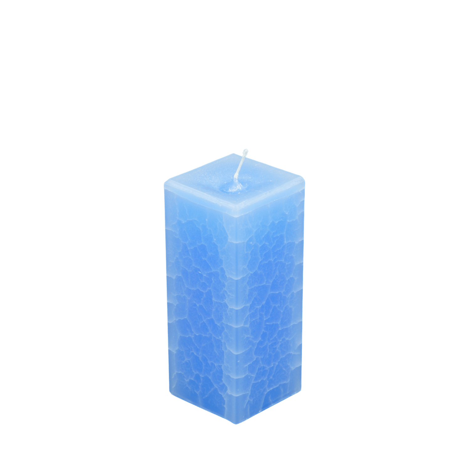 Dänische Marmorkerze | Kerze eckig ca. 7 x 16 cm hellblau