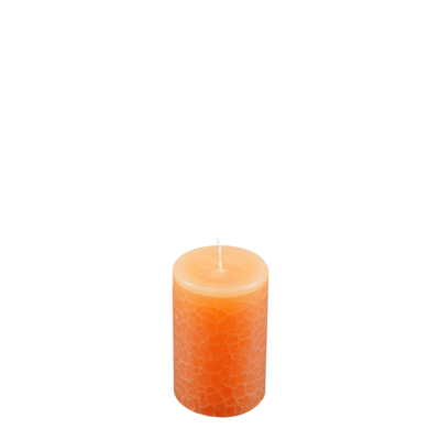 Dänische Marmorkerze | Kerze ∅ ca. 9 x 13 cm orange