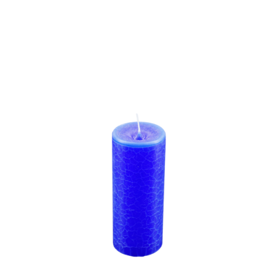 Dänische Marmorkerze | Kerze ∅ ca. 9 x 23 cm dunkelblau