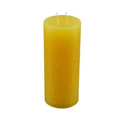 Dänische Marmorkerze | Kerze ∅ ca. 11 x 25 cm gelb