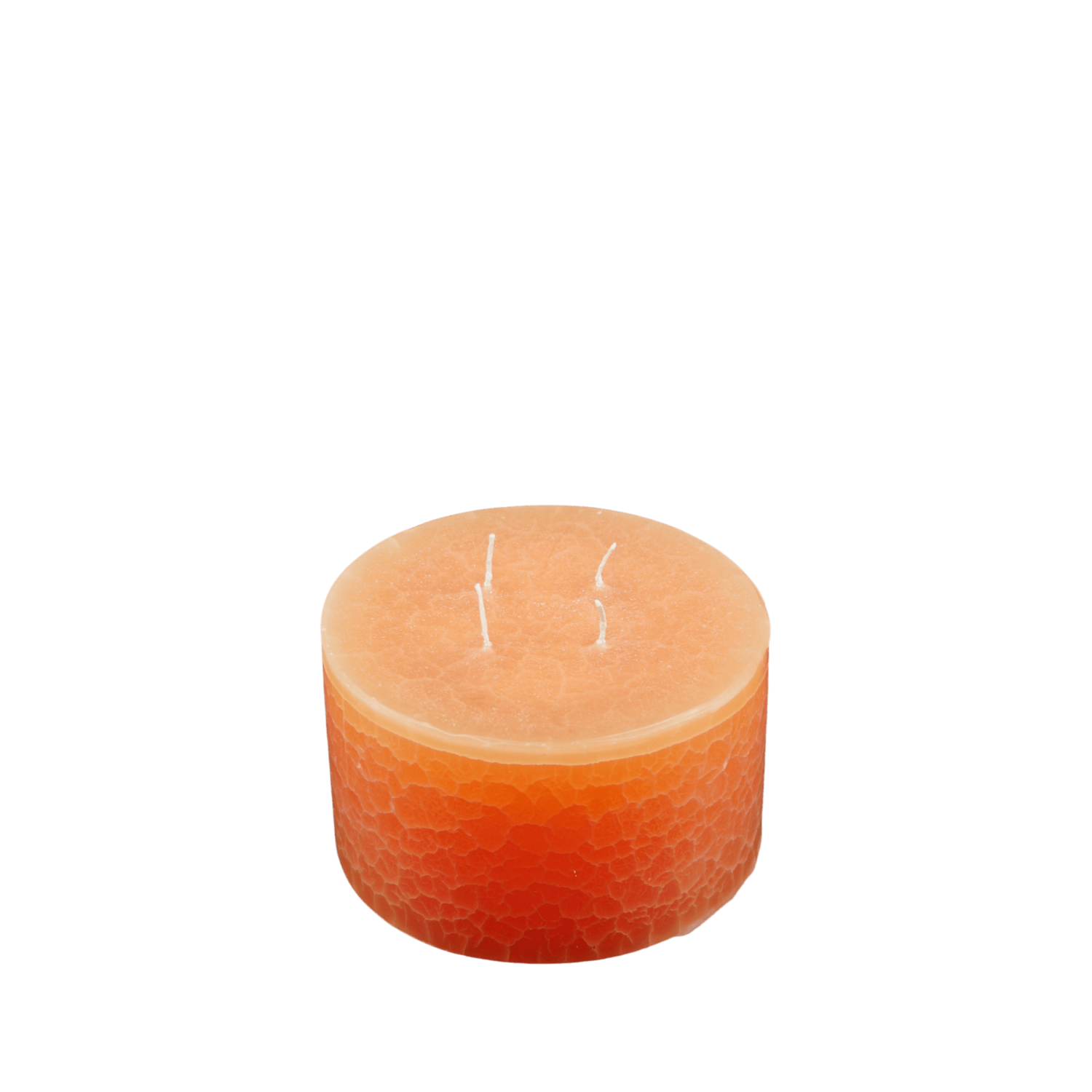 Dänische Marmorkerze | Kerze ∅ ca. 15 x 10 cm orange