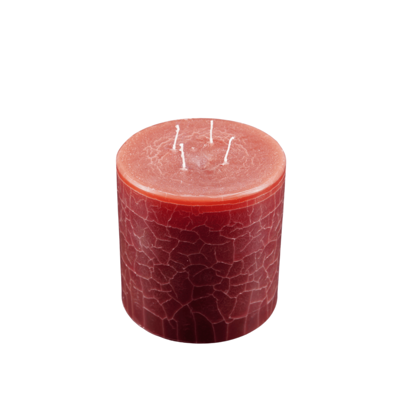 Dänische Marmorkerze | Kerze ∅ ca. 15 x 14 cm bordeaux