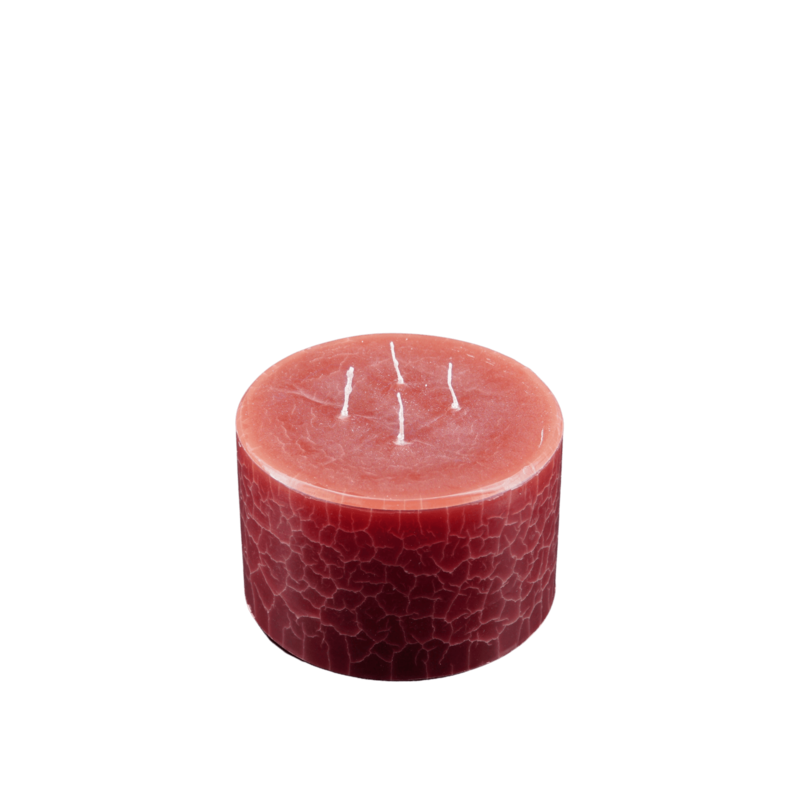 Dänische Marmorkerze | Kerze ∅ ca. 15 x 10 cm bordeaux
