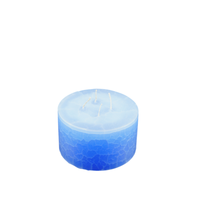 Dänische Marmorkerze | Kerze ∅ ca. 15 x 10 cm hellblau
